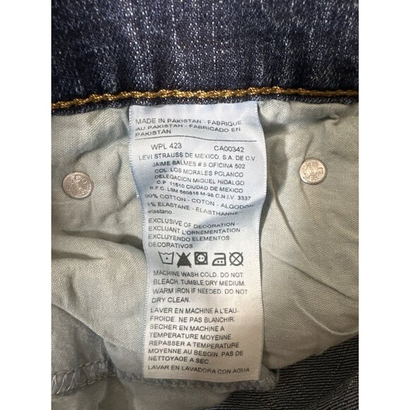 Signature By Levi Strauss Mens Straight Jeans Size W40 L30 Dark Wash Denim - Picture 5 of 6